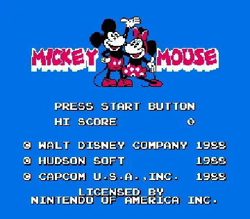 Mickey Mousecapade (USA) screen shot title